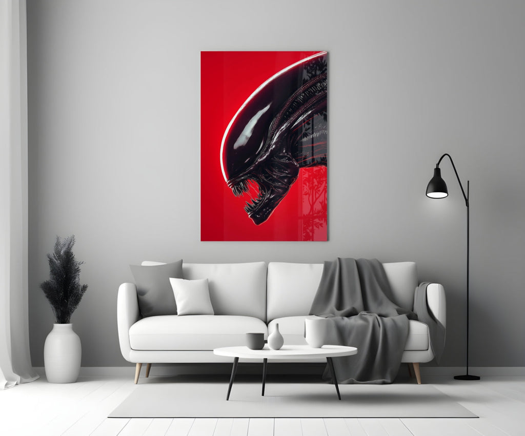 Alien: Red Menace Glass Wall Art || Designer Collection Insigneart USA