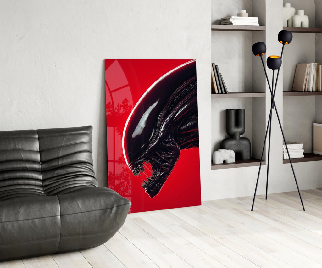 Alien: Red Menace Glass Wall Art || Designer Collection Insigneart USA
