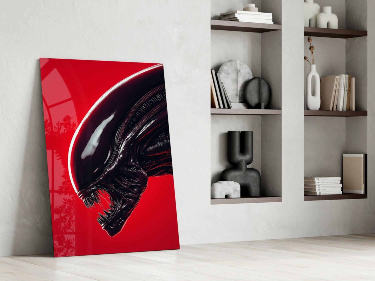 Alien: Red Menace Glass Wall Art || Designer Collection Insigneart USA