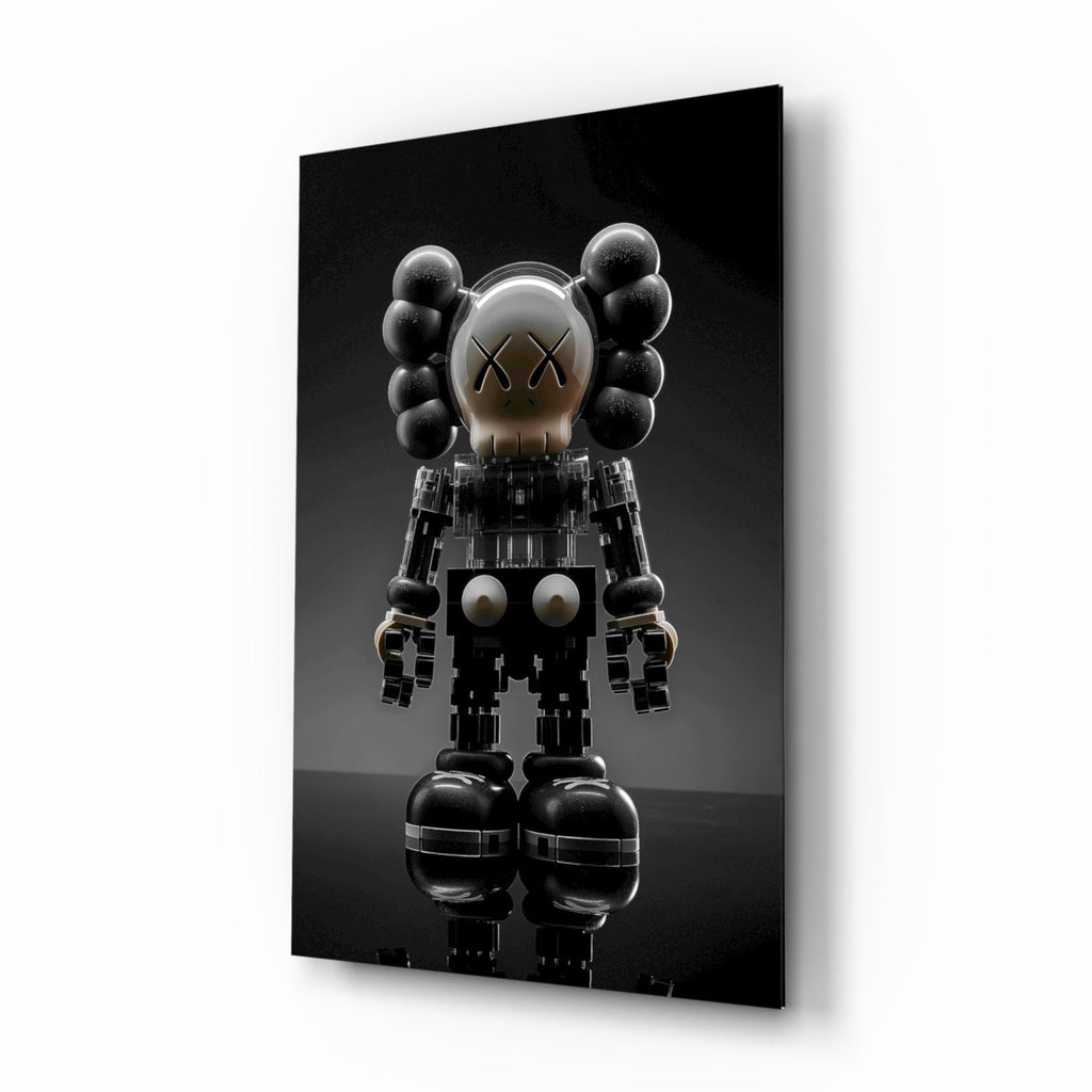 Kaws Statue Glass Wall Art || Designer Collection Insigneart USA