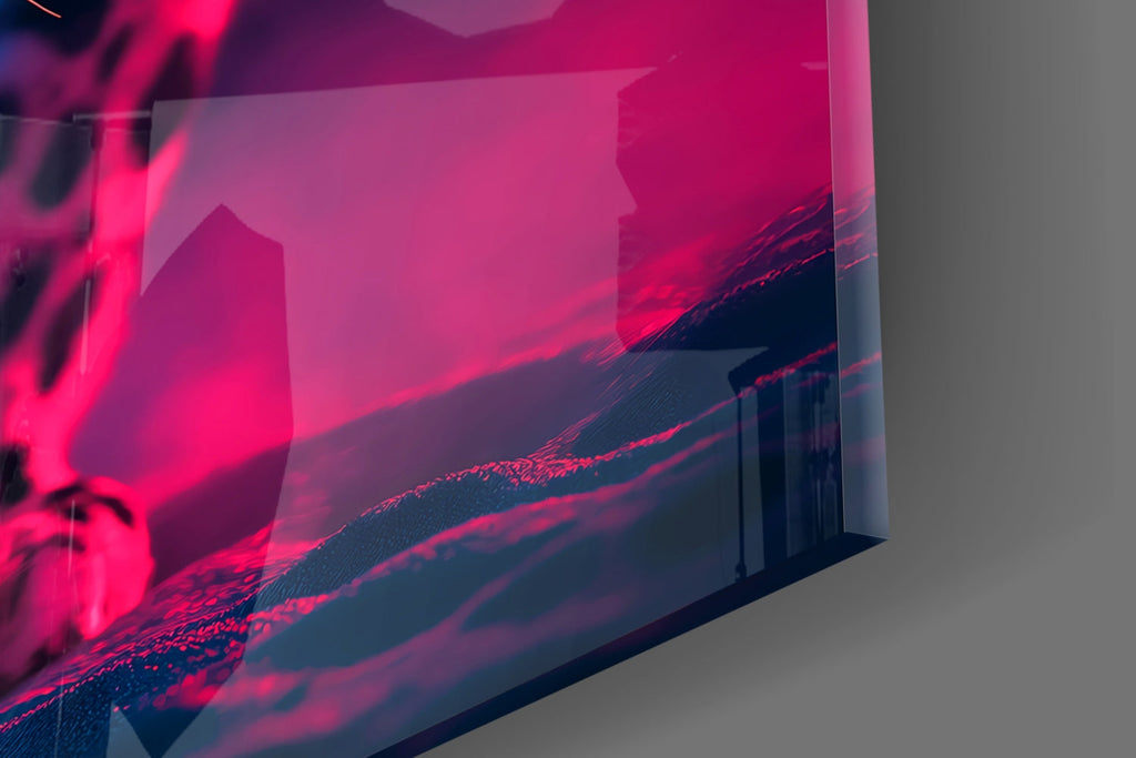 Neon Leopard Glass Wall Art || Designer Collection Insigneart USA