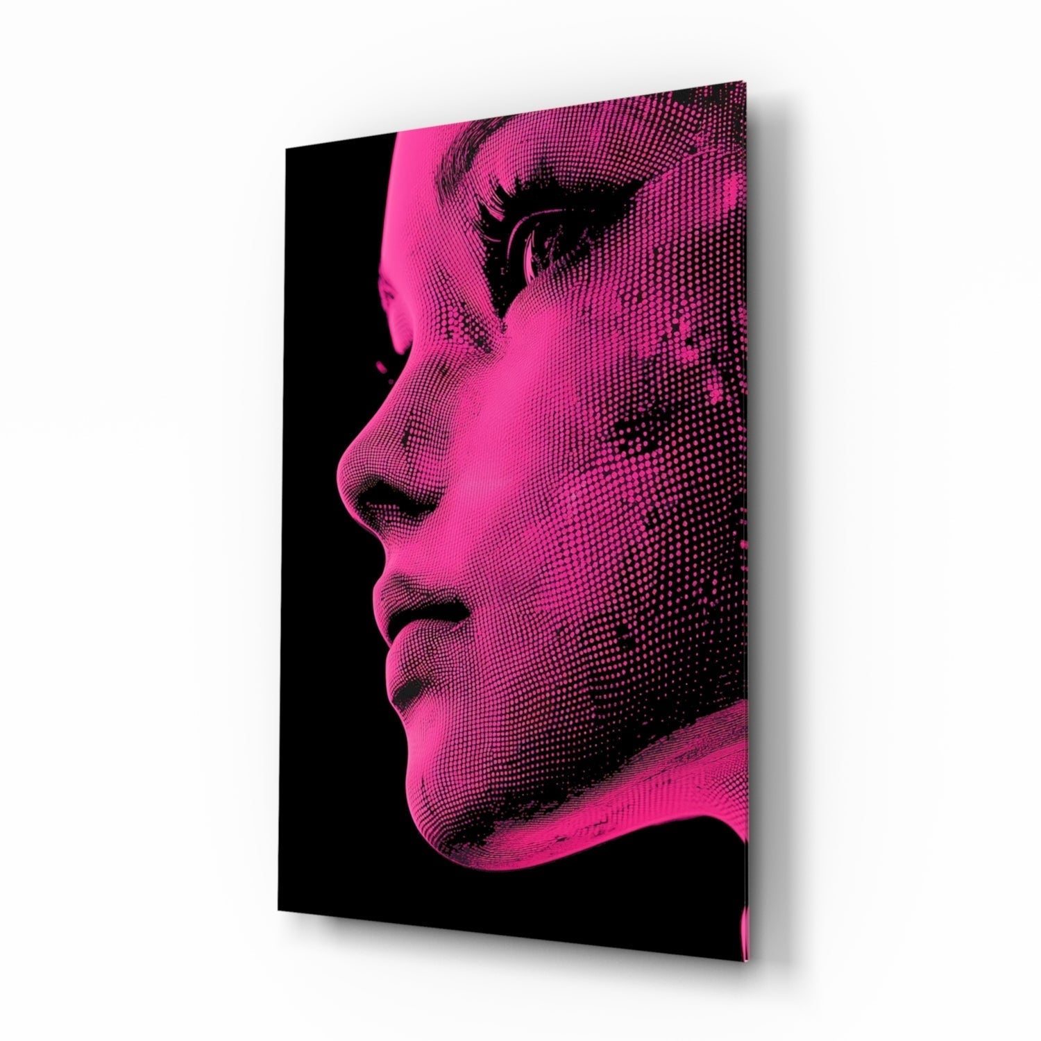 Pink with Dots Glass Wall Art || Designer Collection Insigneart USA