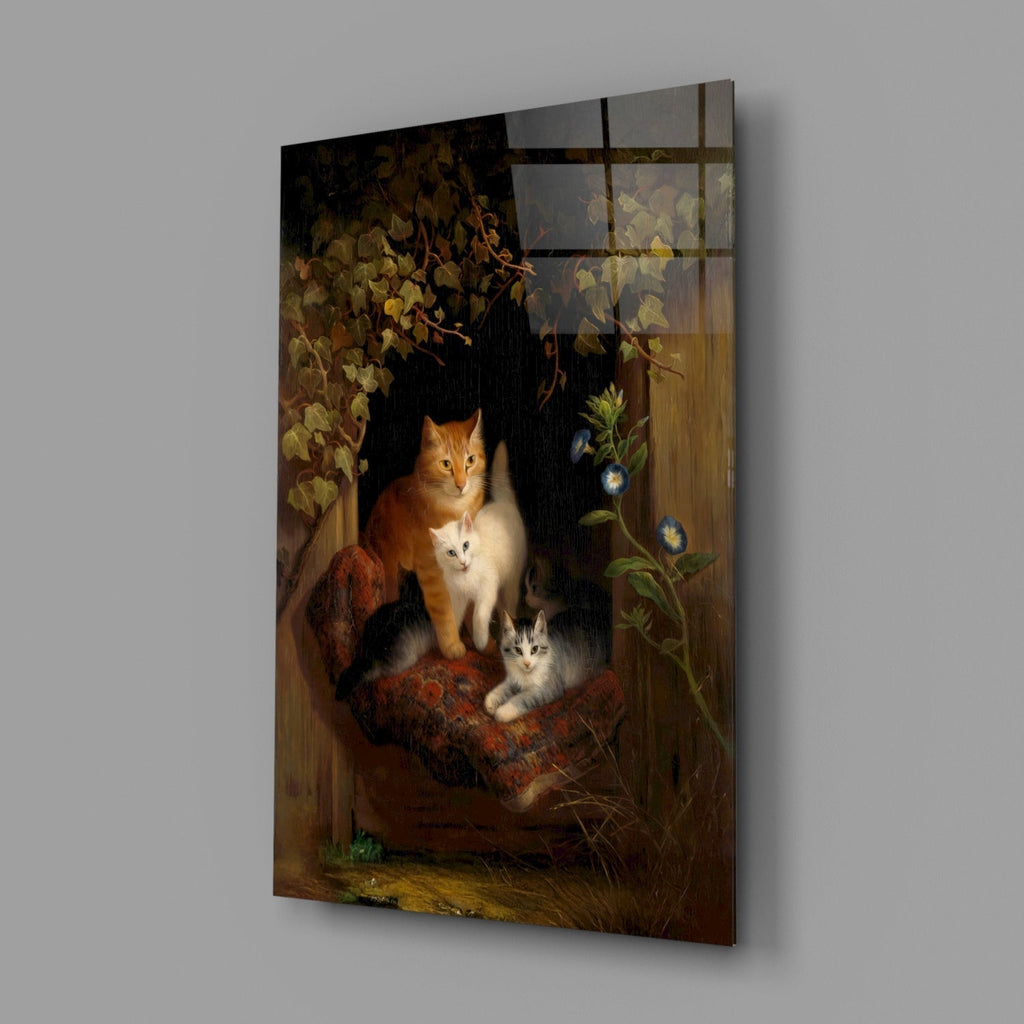 Family in the Window Glass Wall Art || Designer Collection Insigneart USA