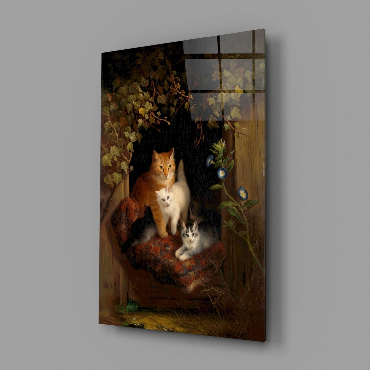 Family in the Window Glass Wall Art || Designer Collection Insigneart USA