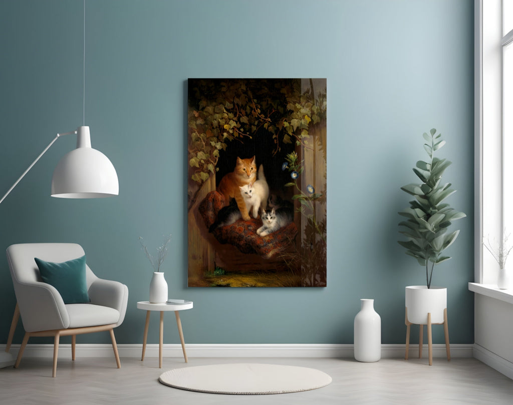 Family in the Window Glass Wall Art || Designer Collection Insigneart USA