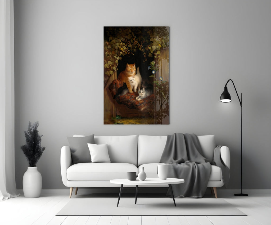 Family in the Window Glass Wall Art || Designer Collection Insigneart USA