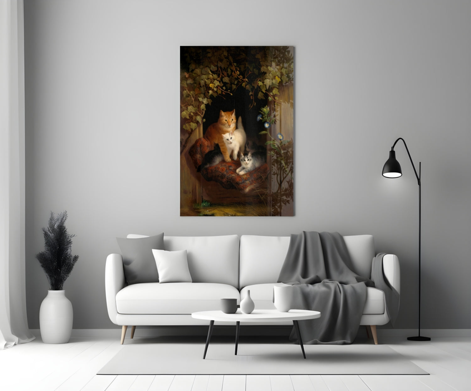 Family in the Window Glass Wall Art || Designer Collection Insigneart USA