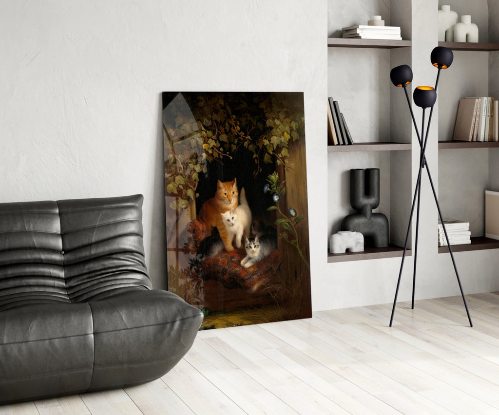Family in the Window Glass Wall Art || Designer Collection Insigneart USA