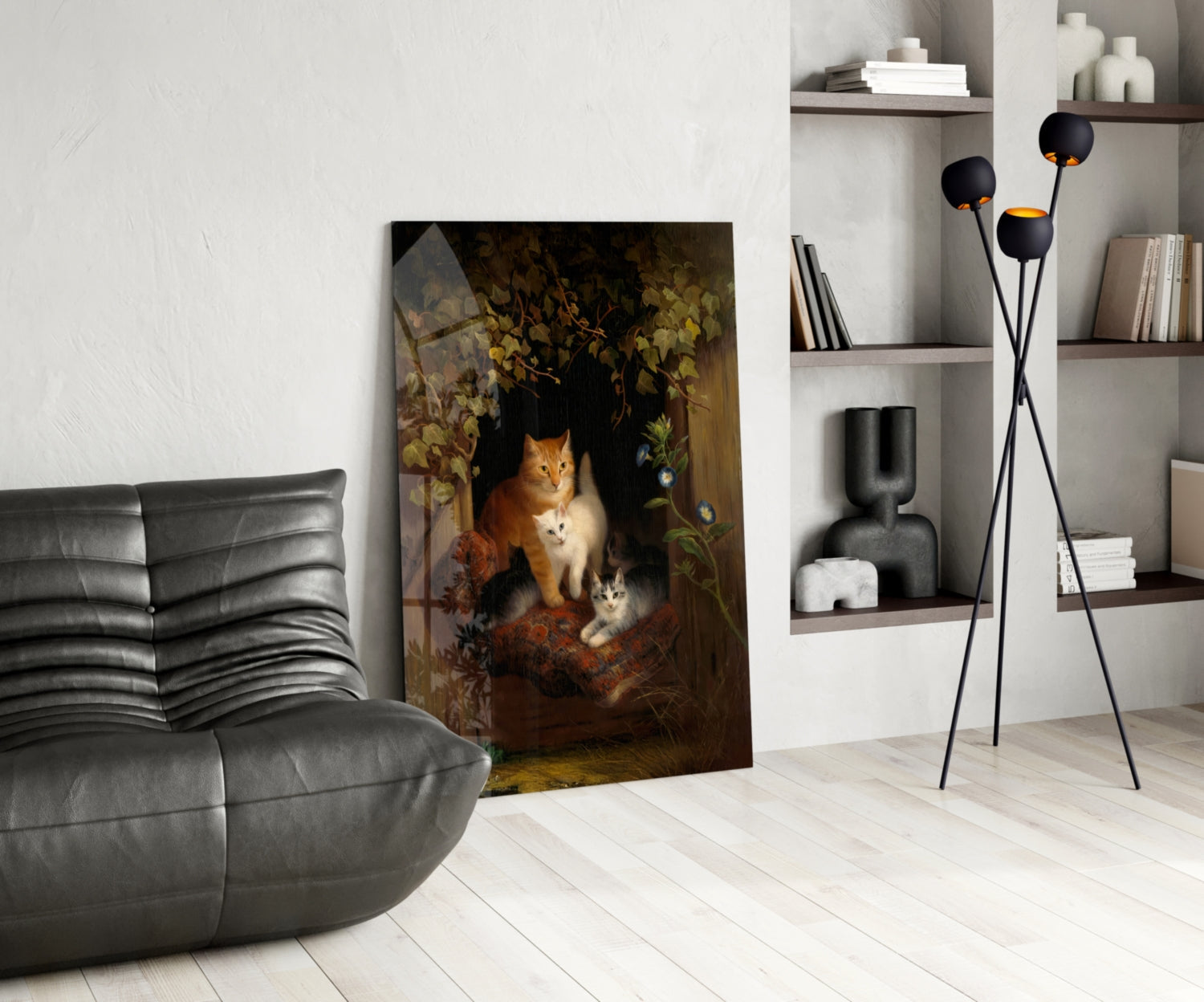 Family in the Window Glass Wall Art || Designer Collection Insigneart USA