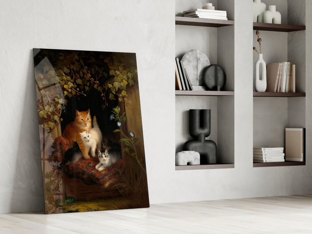 Family in the Window Glass Wall Art || Designer Collection Insigneart USA