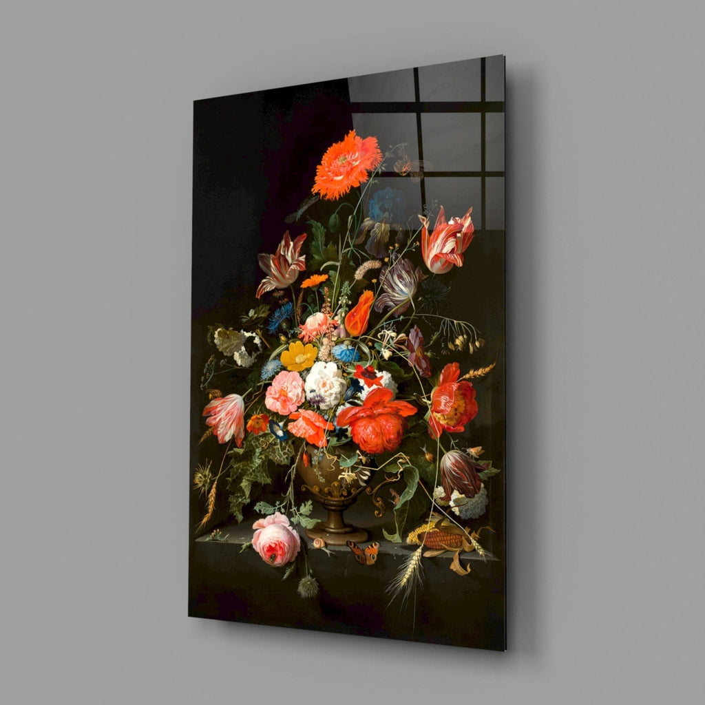 The Wealth in the Vase Glass Wall Art || Designer Collection Insigneart USA
