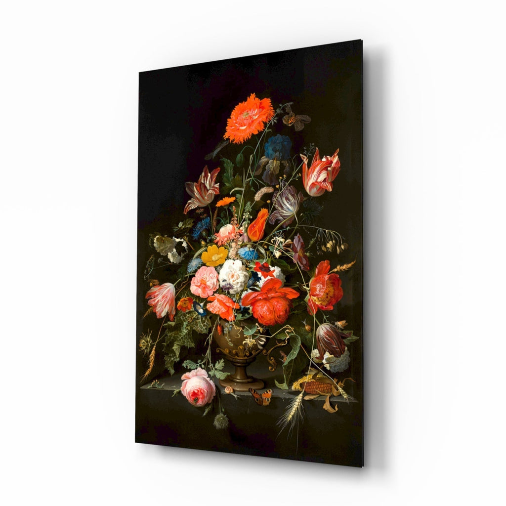 The Wealth in the Vase Glass Wall Art || Designer Collection Insigneart USA