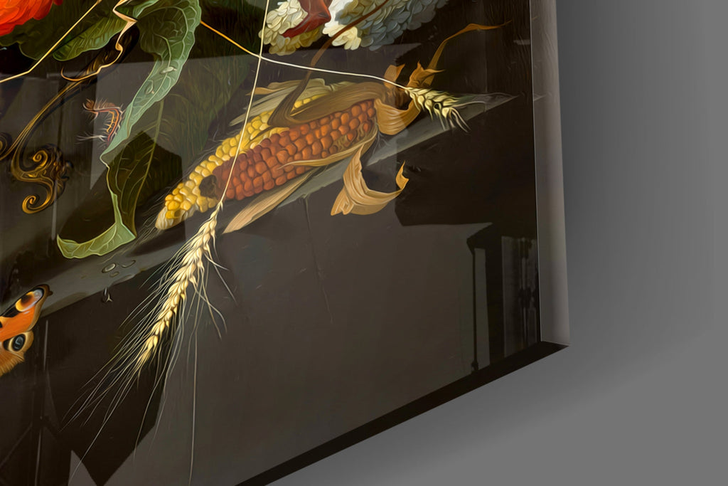 The Wealth in the Vase Glass Wall Art || Designer Collection Insigneart USA