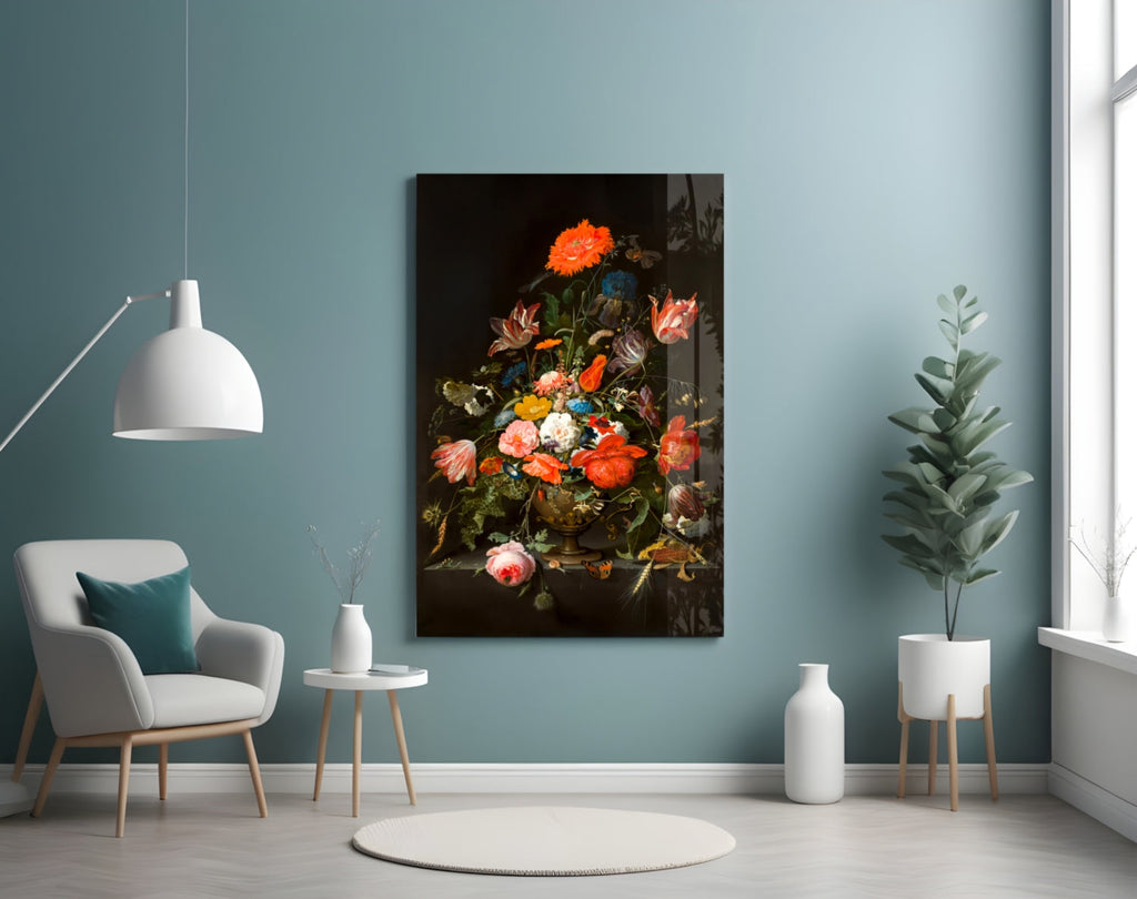 The Wealth in the Vase Glass Wall Art || Designer Collection Insigneart USA