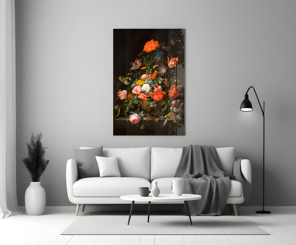 The Wealth in the Vase Glass Wall Art || Designer Collection Insigneart USA