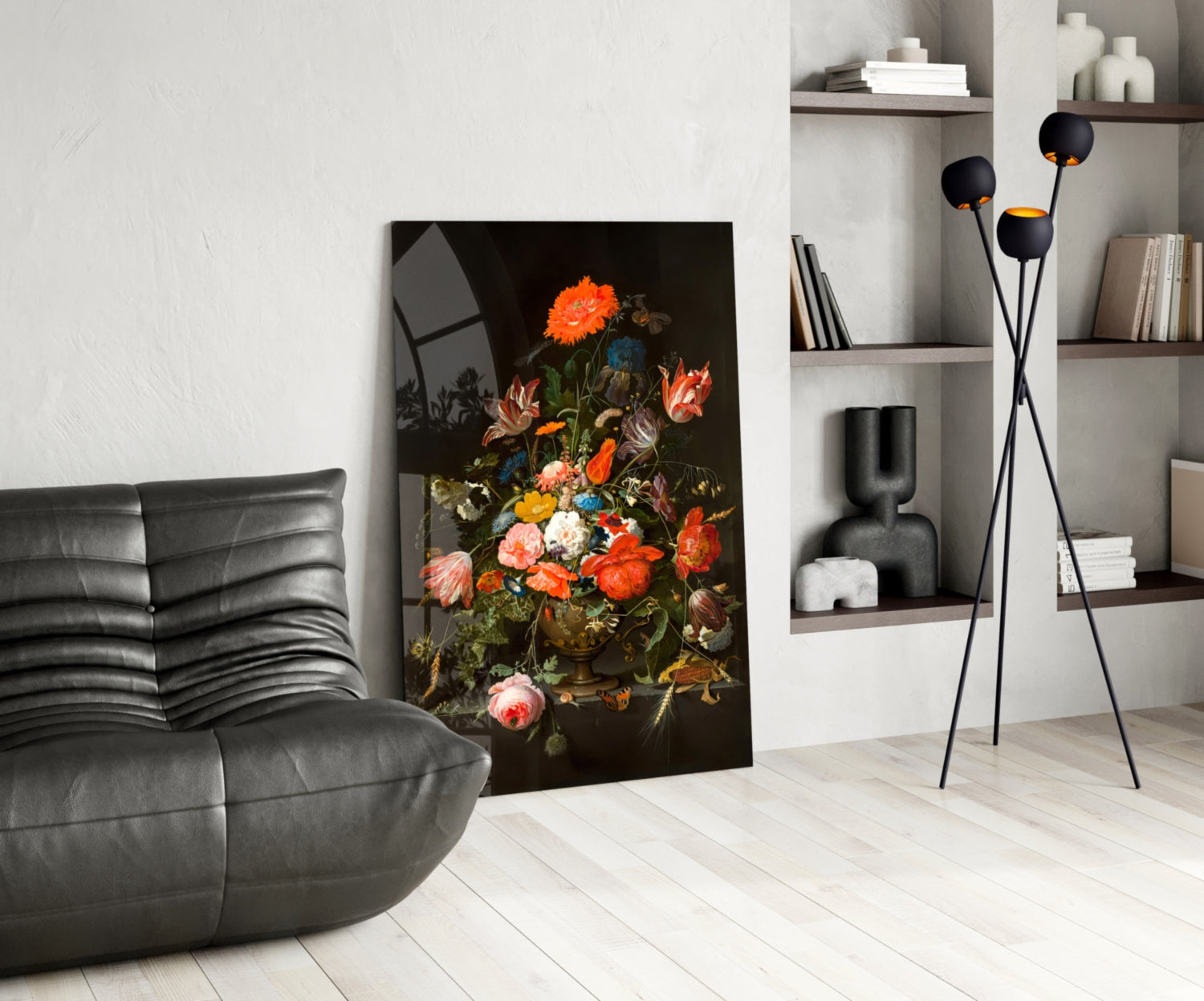 The Wealth in the Vase Glass Wall Art || Designer Collection Insigneart USA