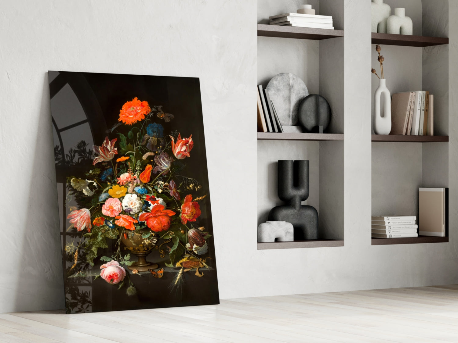 The Wealth in the Vase Glass Wall Art || Designer Collection Insigneart USA