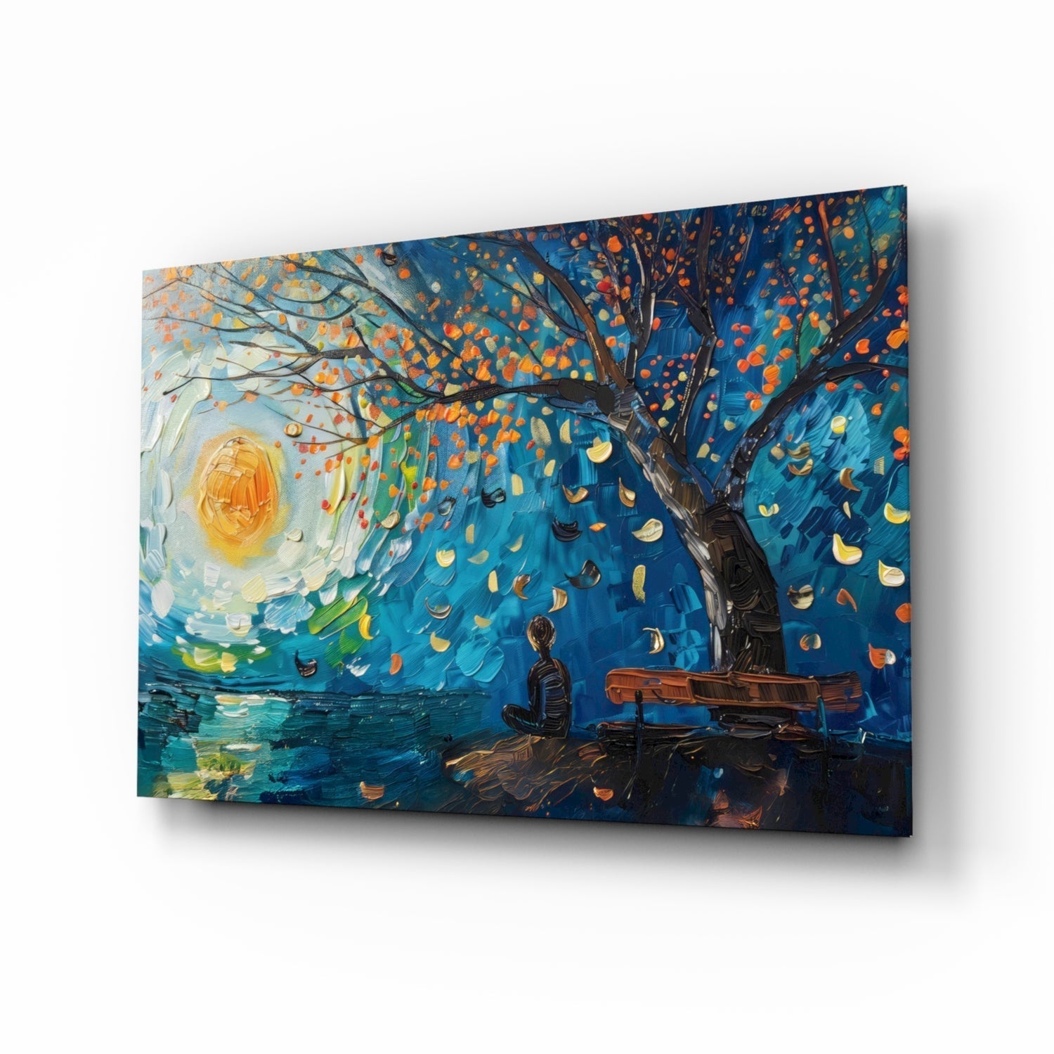 Solitude and Peace Glass Wall Art || Designer Collection Insigneart USA
