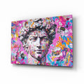 Graffiti David Glass Wall Art || Designer Collection Insigneart USA
