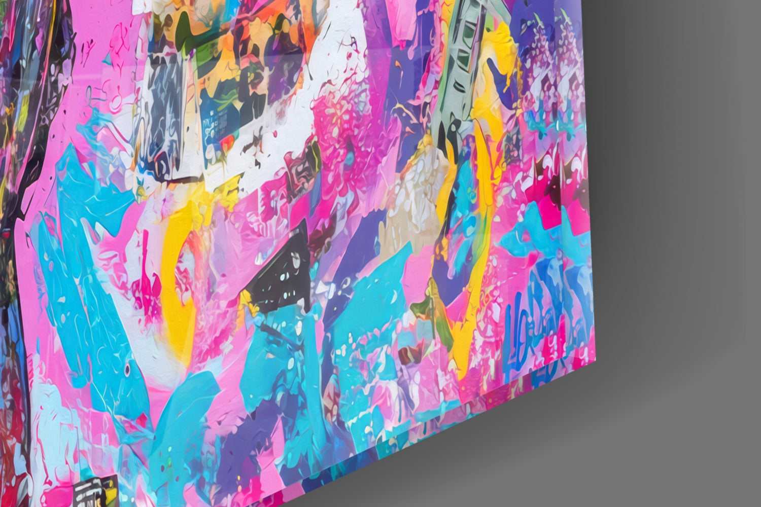 Graffiti David Glass Wall Art || Designer Collection Insigneart USA