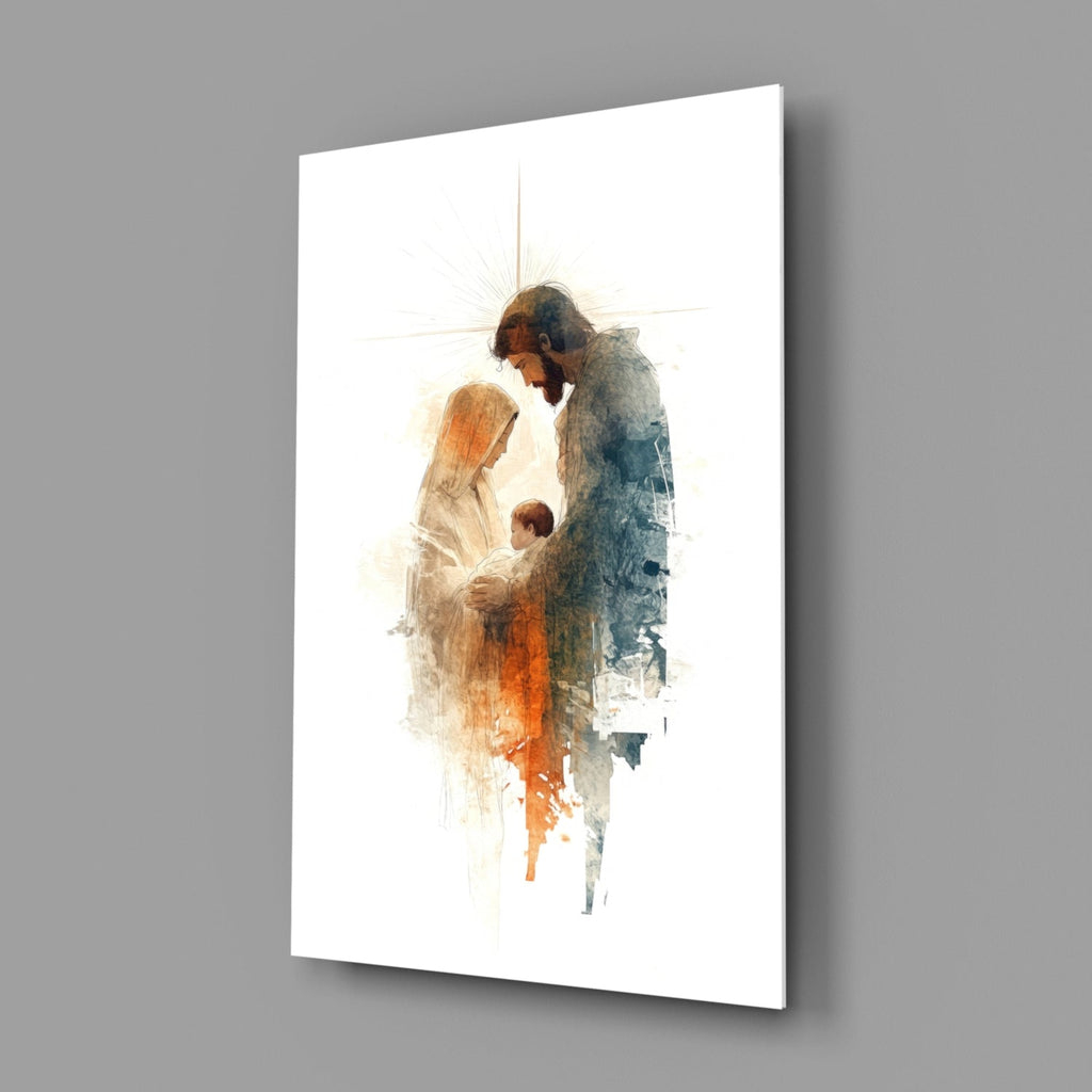 Holy Family Glass Wall Art || Designer Collection Insigneart USA