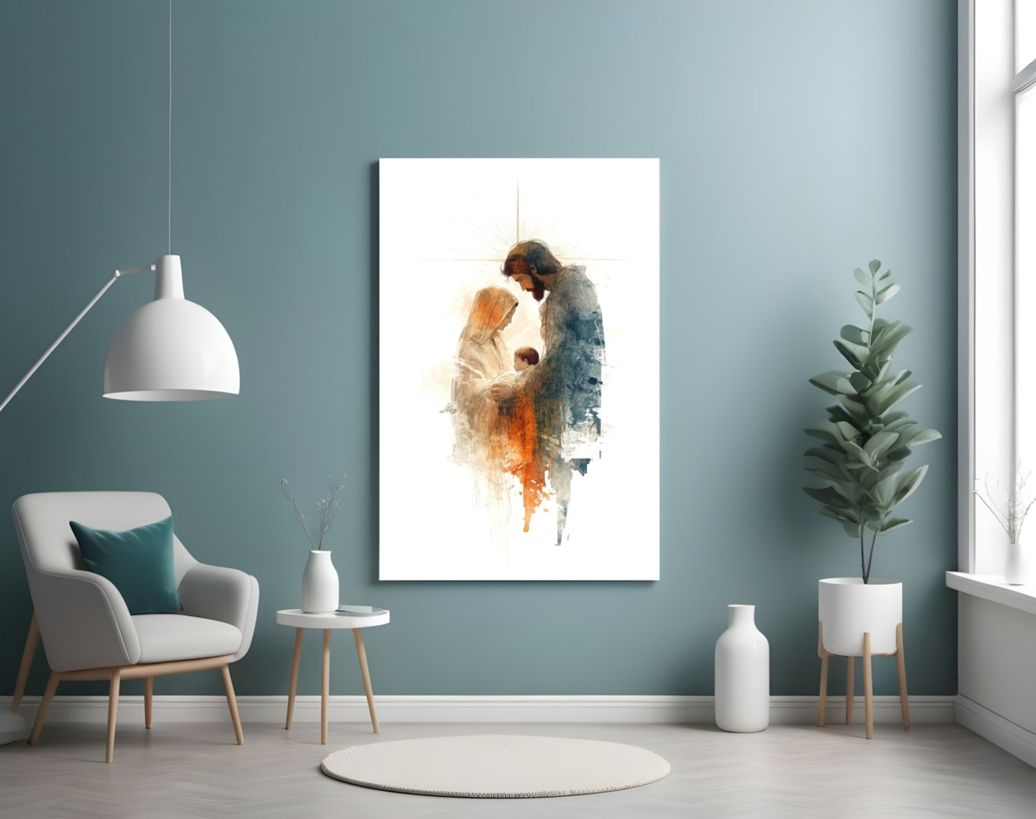Holy Family Glass Wall Art || Designer Collection Insigneart USA
