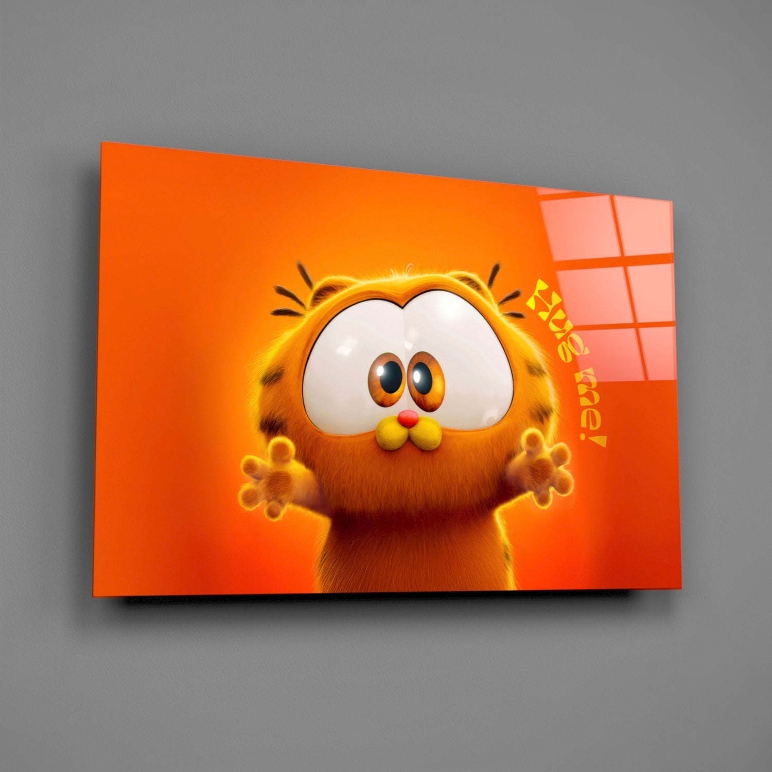 Cute Garfield Glass Wall Art || Designer Collection Insigneart USA