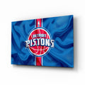 The fluctuating Detroit Pistons Glass Wall Art || Designer Collection Insigneart USA