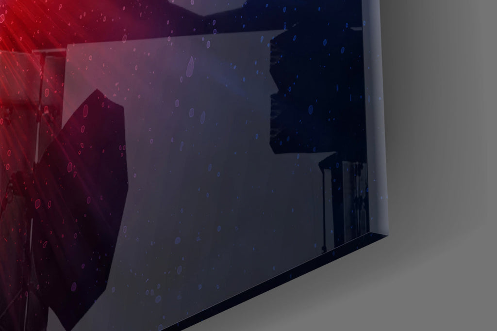 Detroit Pistons: Blue Light Glass Wall Art || Designer Collection Insigneart USA