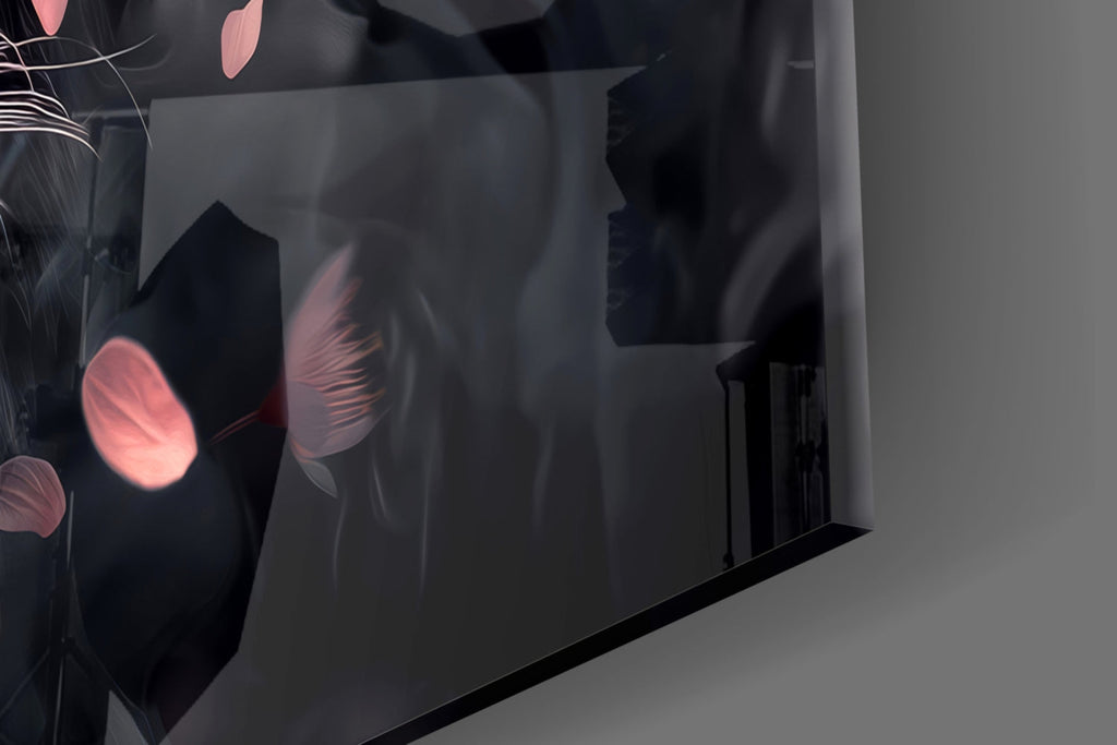Lion of the Night Glass Wall Art || Designer Collection Insigneart USA