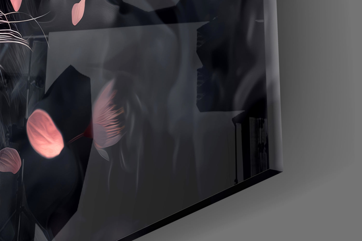 Lion of the Night Glass Wall Art || Designer Collection Insigneart USA