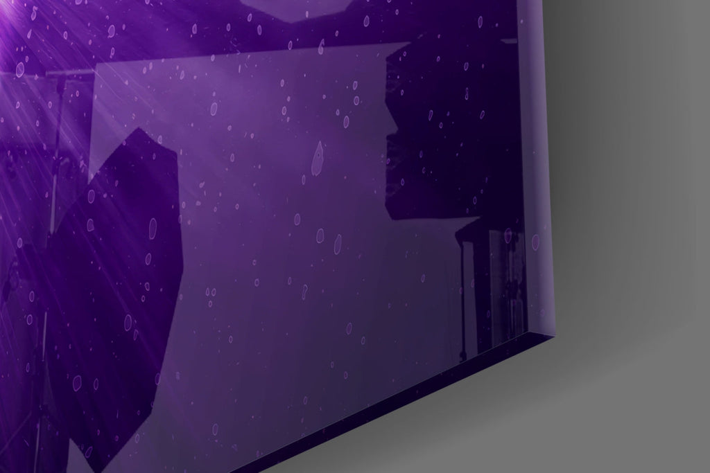 Los Angeles Lakers: Purple Flash  Glass Wall Art || Designer Collection Insigneart USA