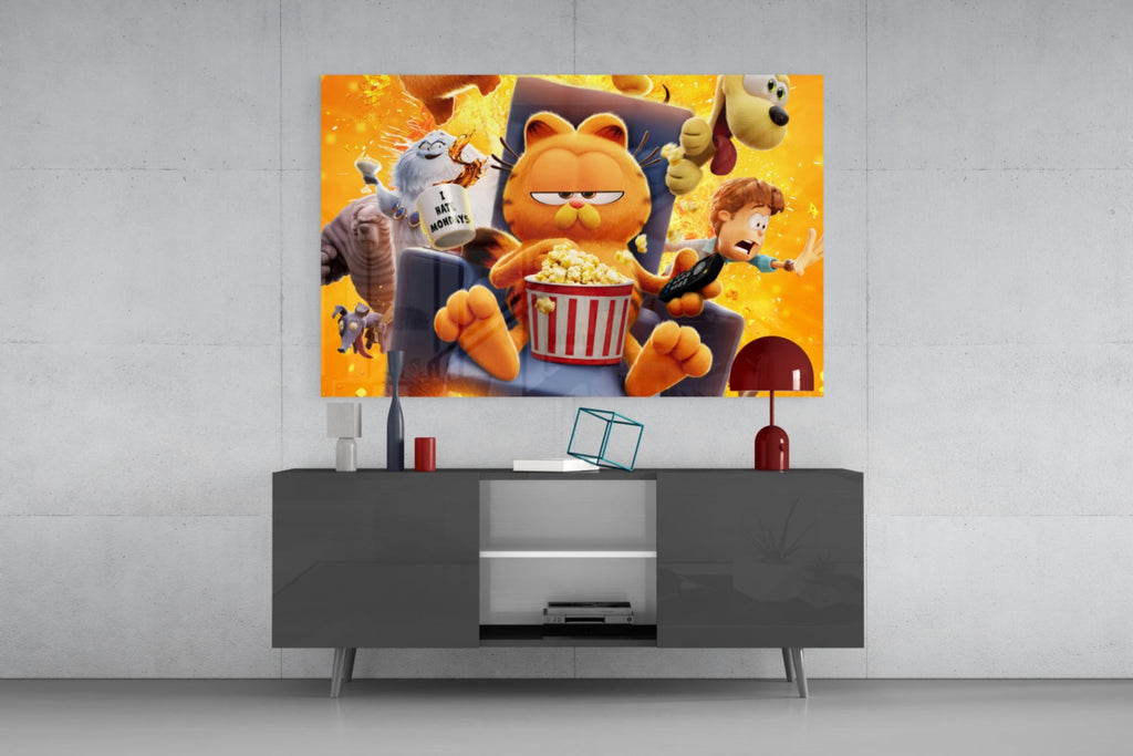 Garfield: Lazy Day Glass Wall Art || Designer Collection Insigneart USA