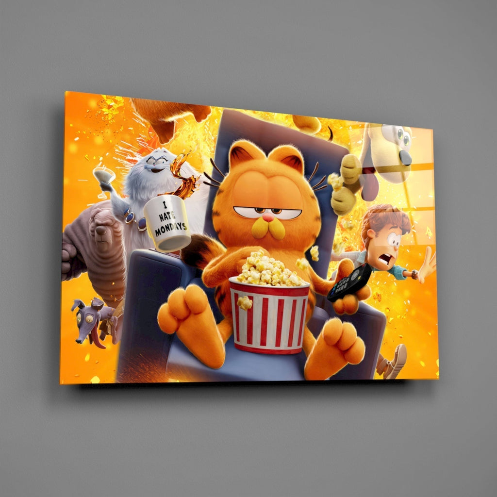 Garfield: Lazy Day Glass Wall Art || Designer Collection Insigneart USA