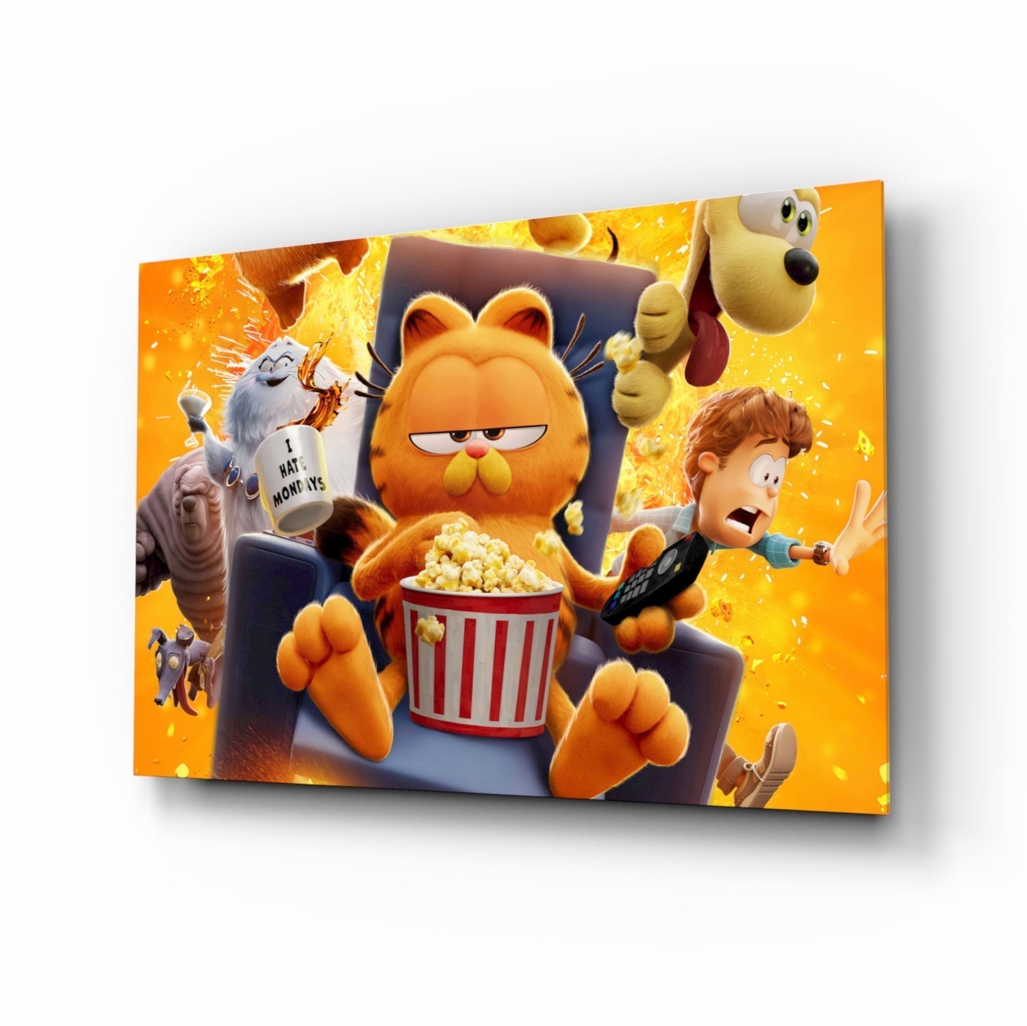 Garfield: Lazy Day Glass Wall Art || Designer Collection Insigneart USA