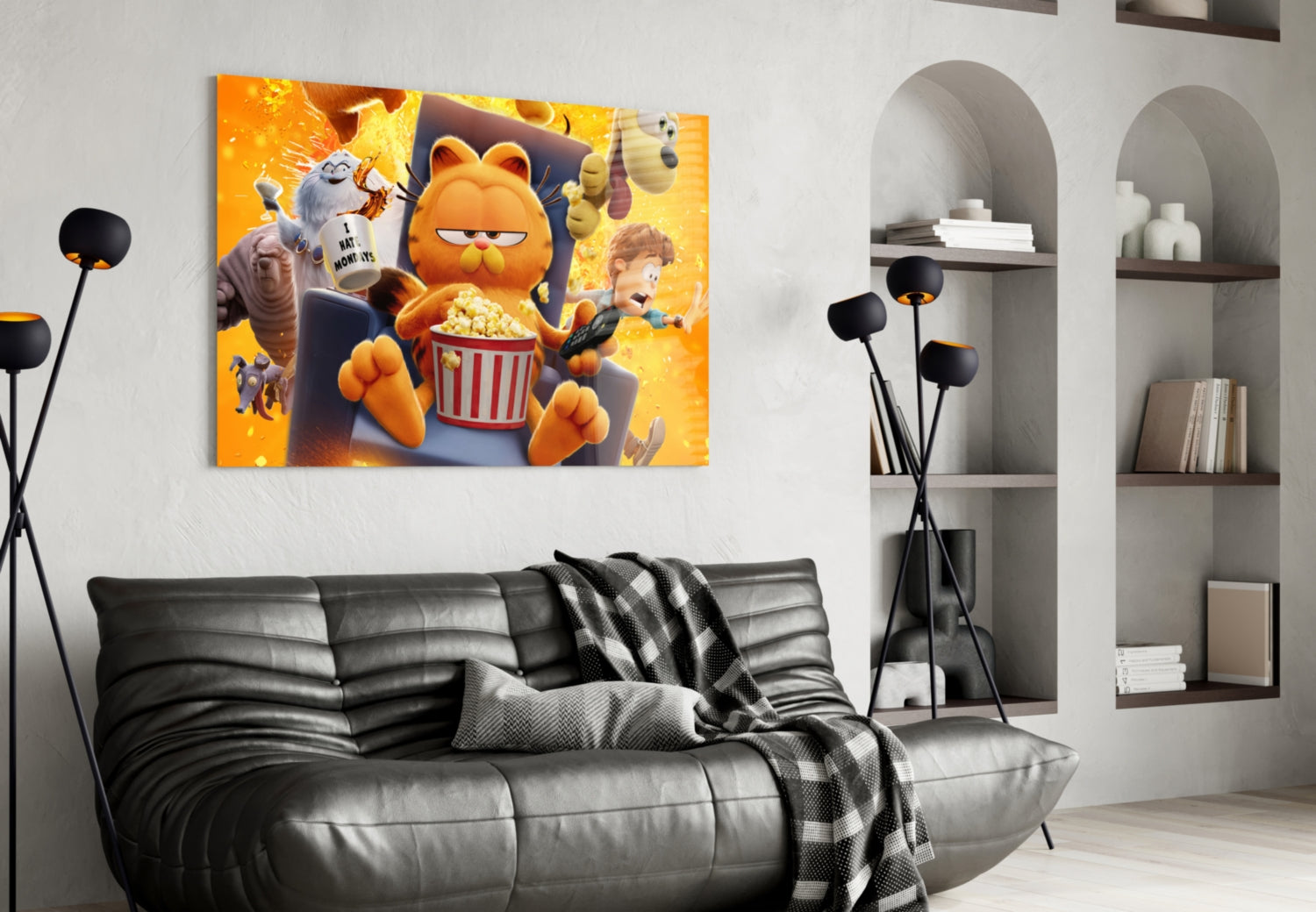 Garfield: Lazy Day Glass Wall Art || Designer Collection Insigneart USA