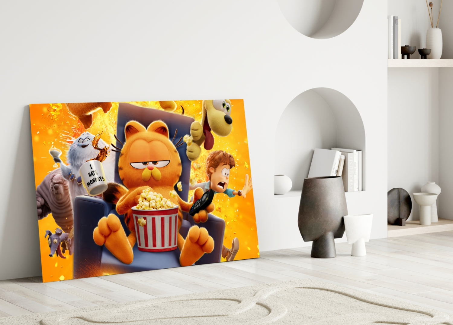 Garfield: Lazy Day Glass Wall Art || Designer Collection Insigneart USA
