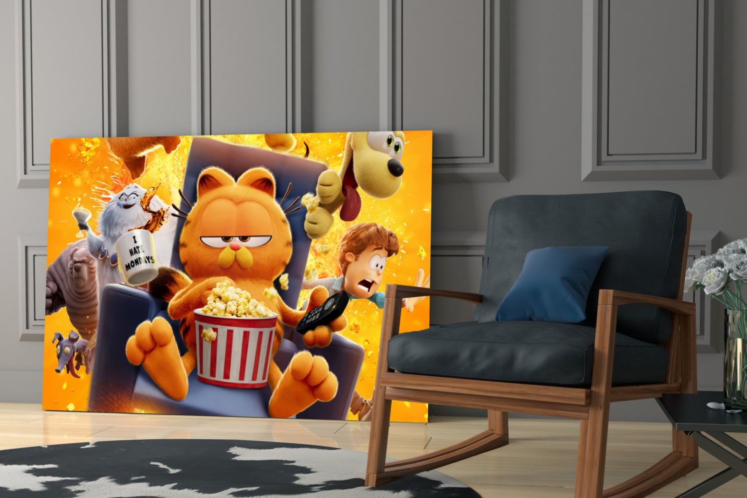Garfield: Lazy Day Glass Wall Art || Designer Collection Insigneart USA