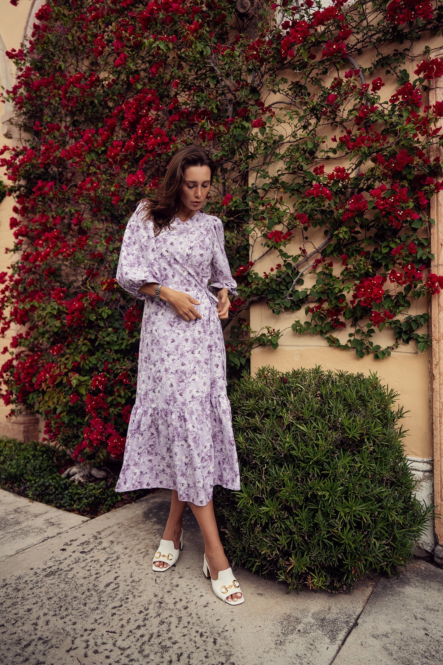 FLORAL WRAP DRESS profile-nyc
