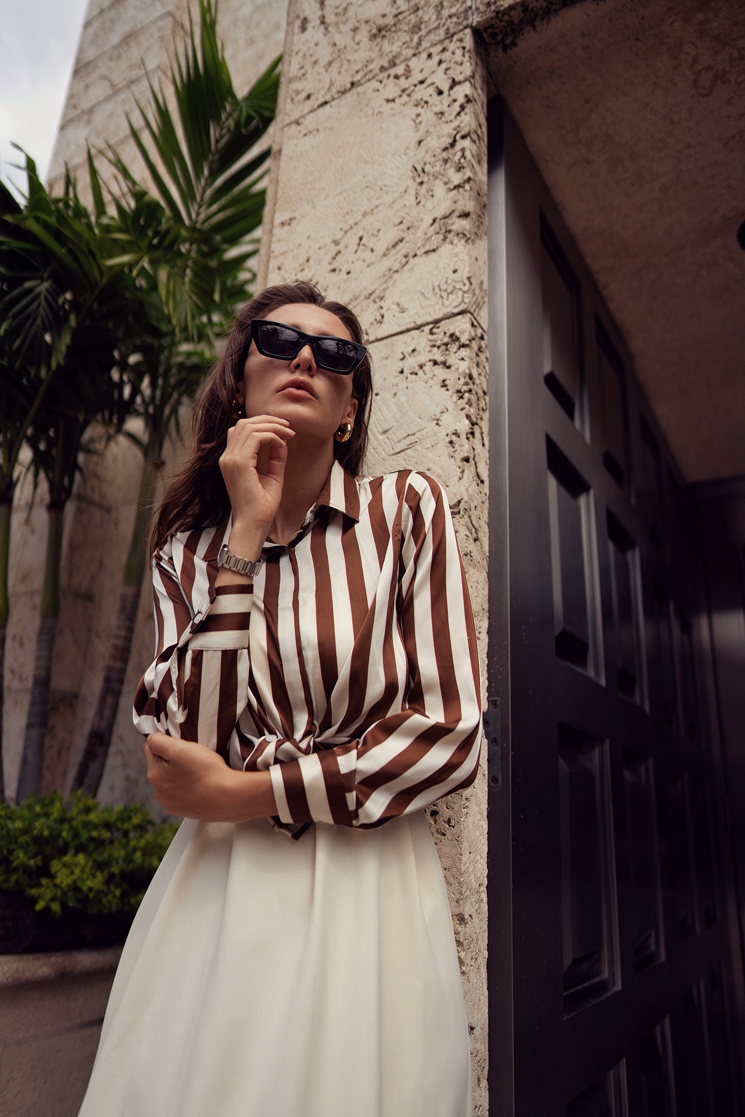 STRIPED  SILKY BLOUSE profile-nyc
