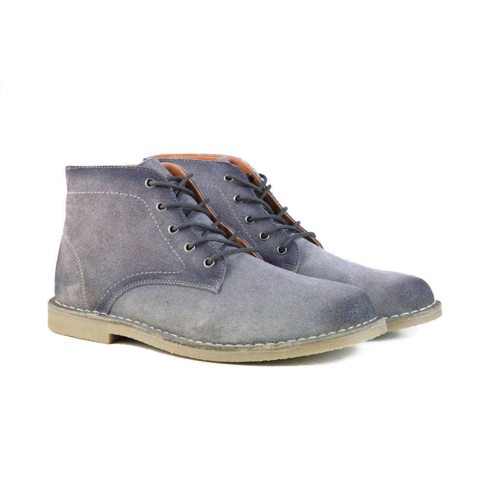 The Grover | Burnished Grey Suede Gentleman.Clothing