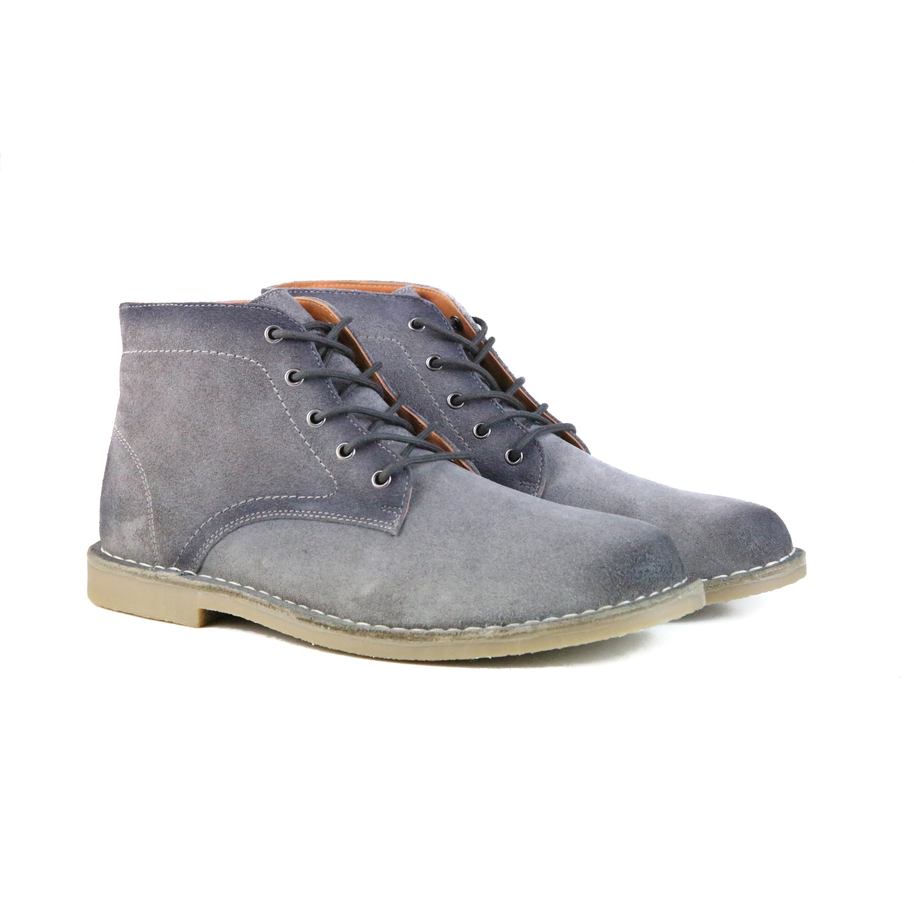 The Grover | Burnished Grey Suede Gentleman.Clothing