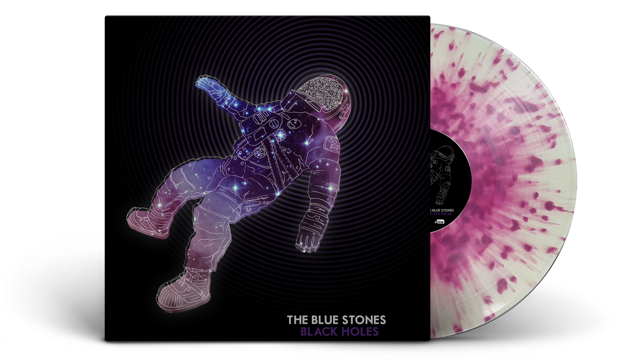 The Blue Stones - "Black Holes" Translucent Milky Clear w/Opaque Orchid Splatter Vinyl LP MNRK Heavy