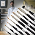 Tony Curanaj 9 Piece Trekell Artist Brush Set For Oil & Acrylic Trekell Art Supplies
