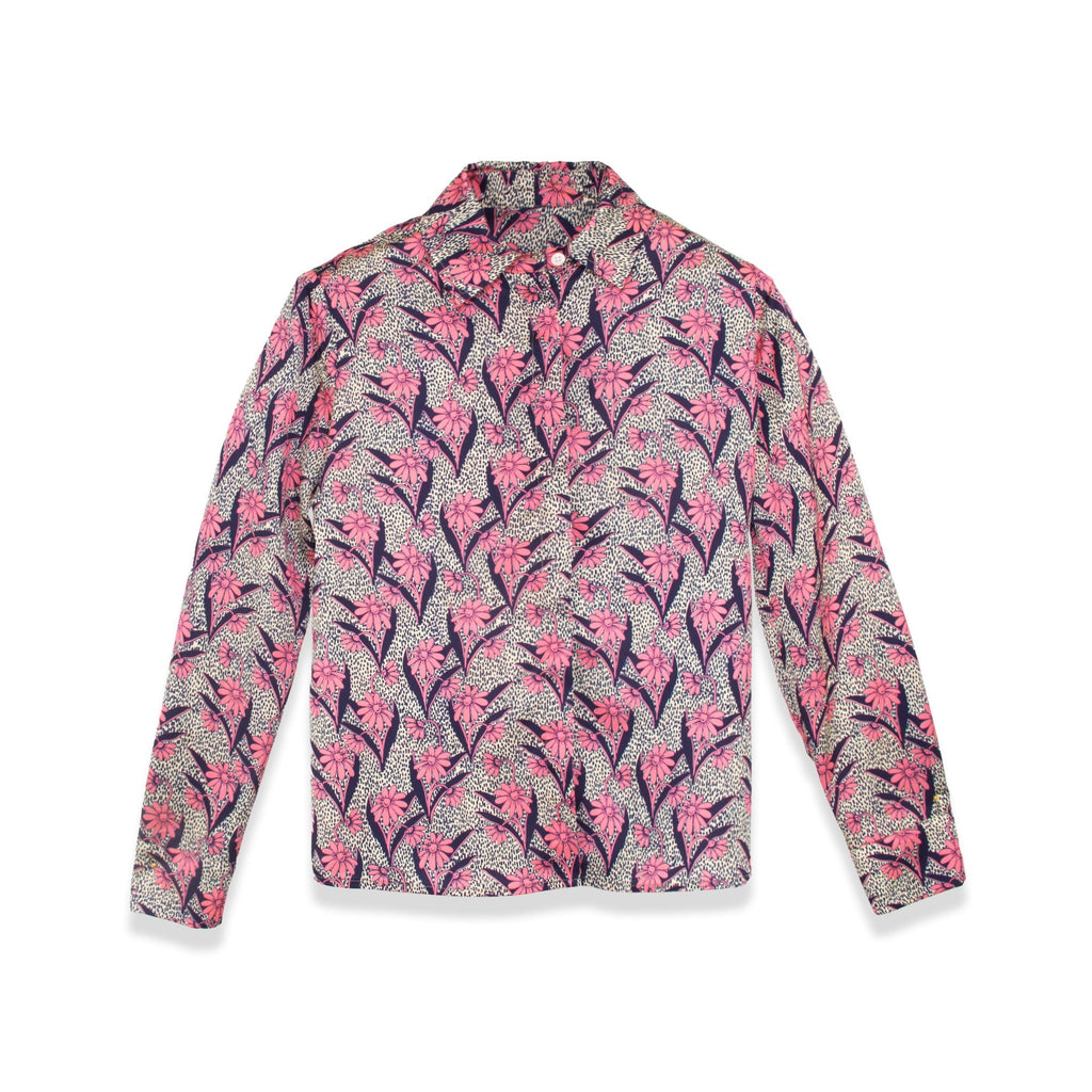 FLORAL SILKY BLOUSE profile-nyc