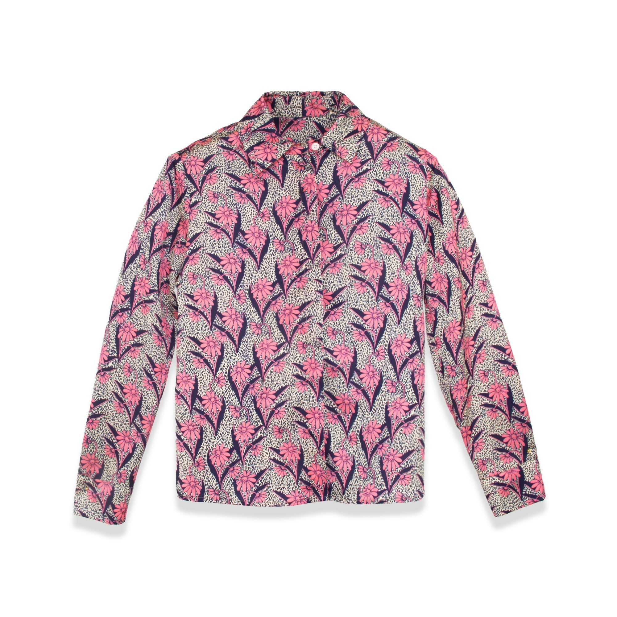 FLORAL SILKY BLOUSE profile-nyc