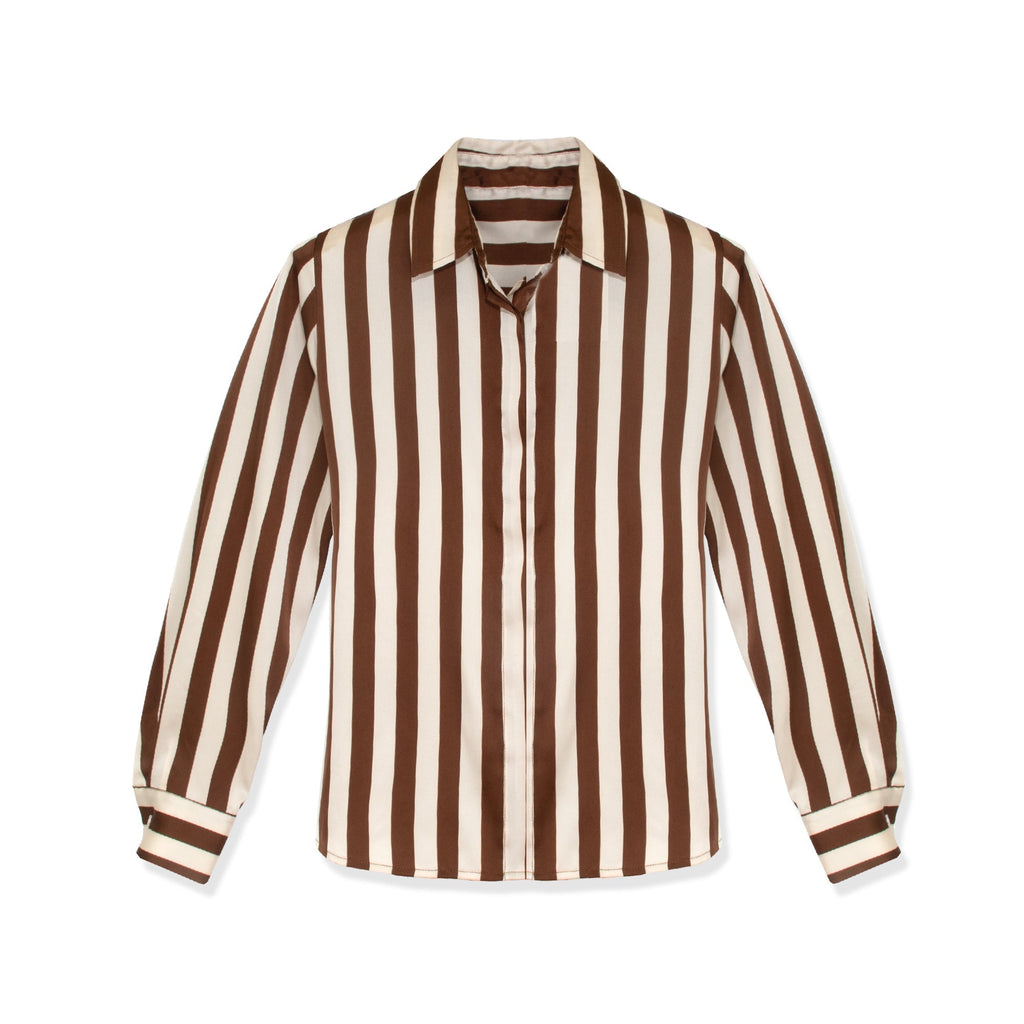 STRIPED  SILKY BLOUSE profile-nyc