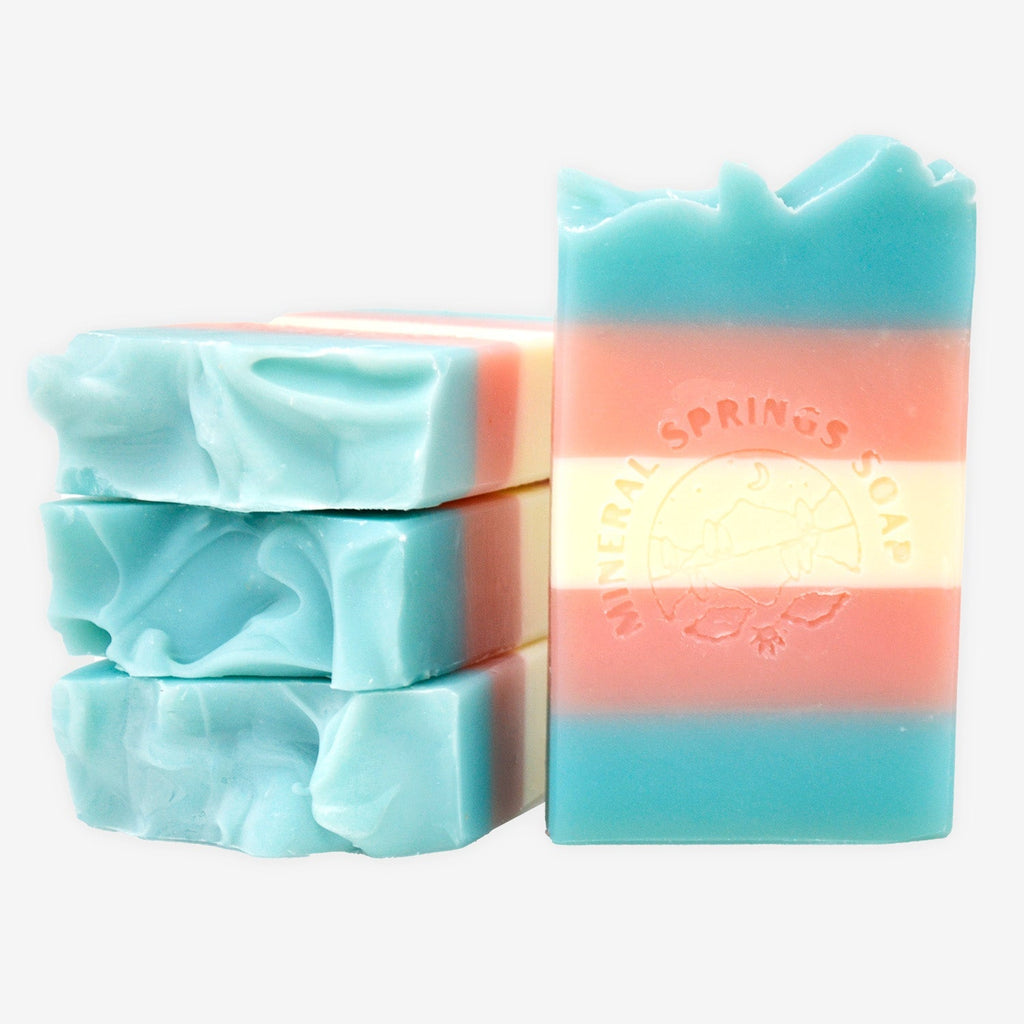 Trans Pride Frosted Lavender & Sage Handcrafted Soap Mineral Springs Soap
