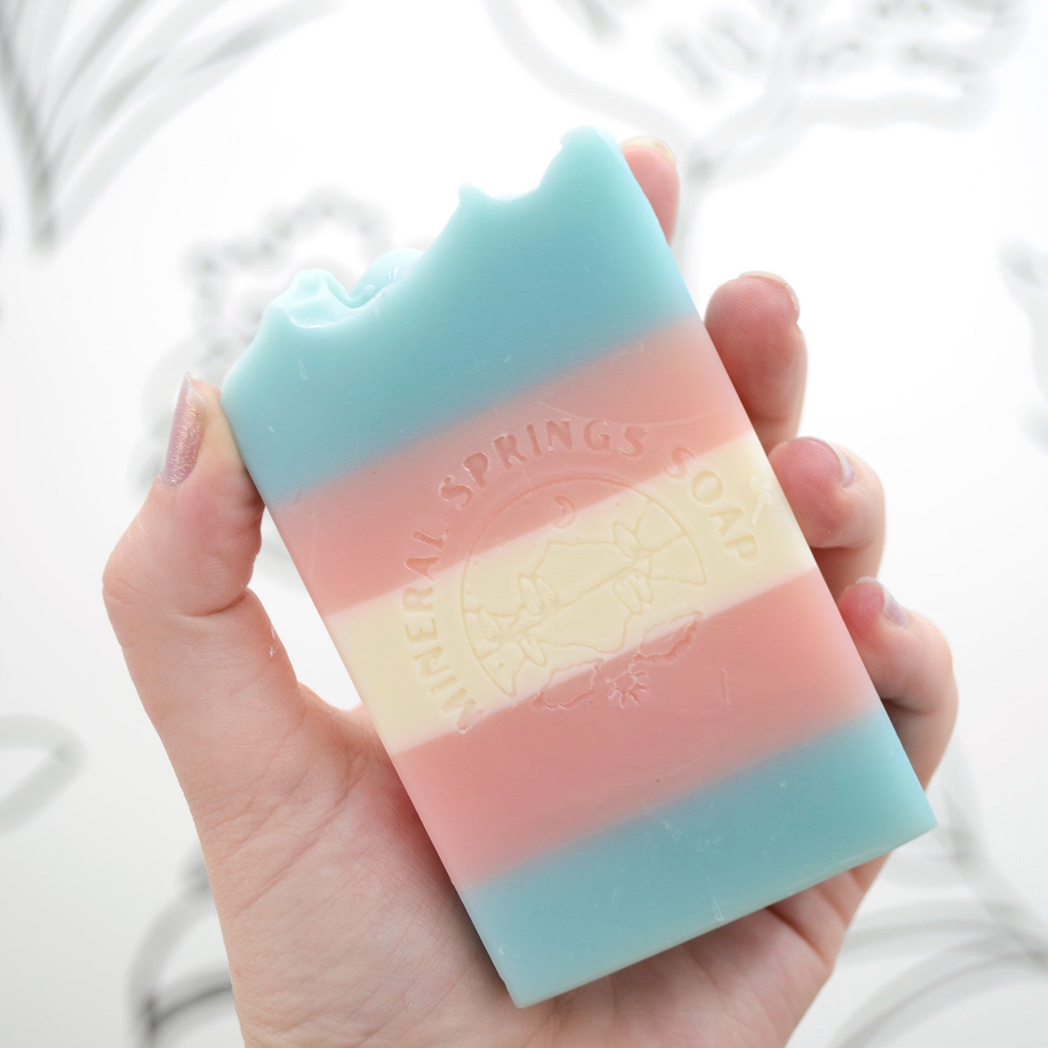 Trans Pride Frosted Lavender & Sage Handcrafted Soap Mineral Springs Soap