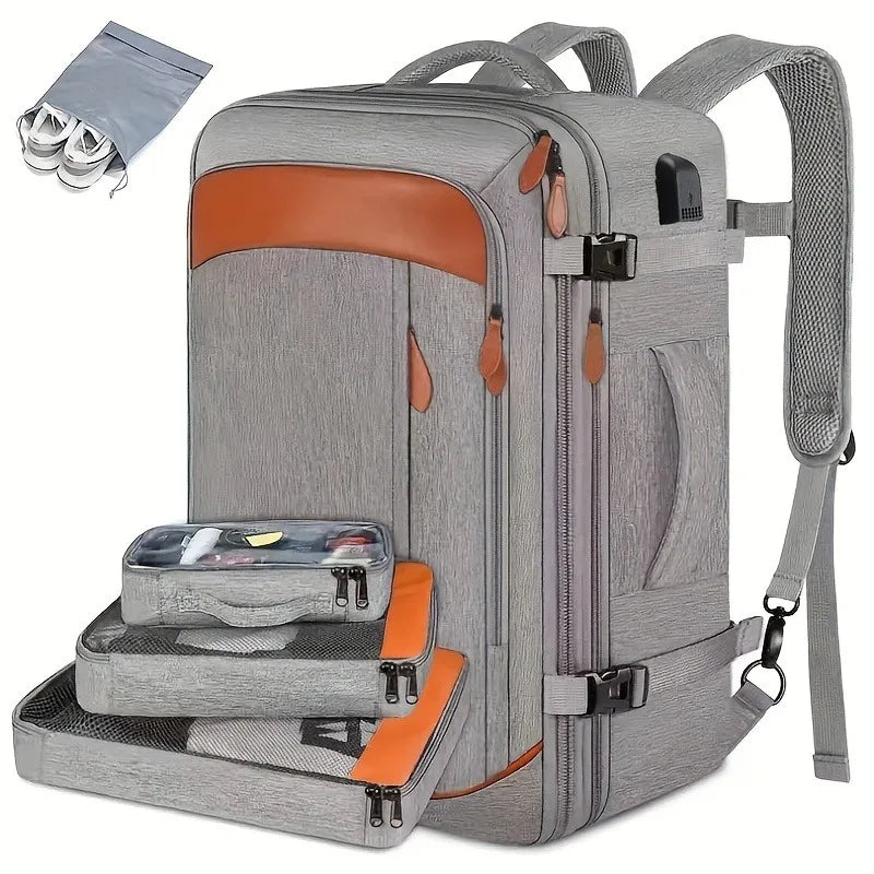 Travel Backpack, Large Carry on Backpack, 17 Inch Laptop Bag, Big Sturdy TSA-Friendly with USB Port College School Rucksack Bag, 7DAY'S